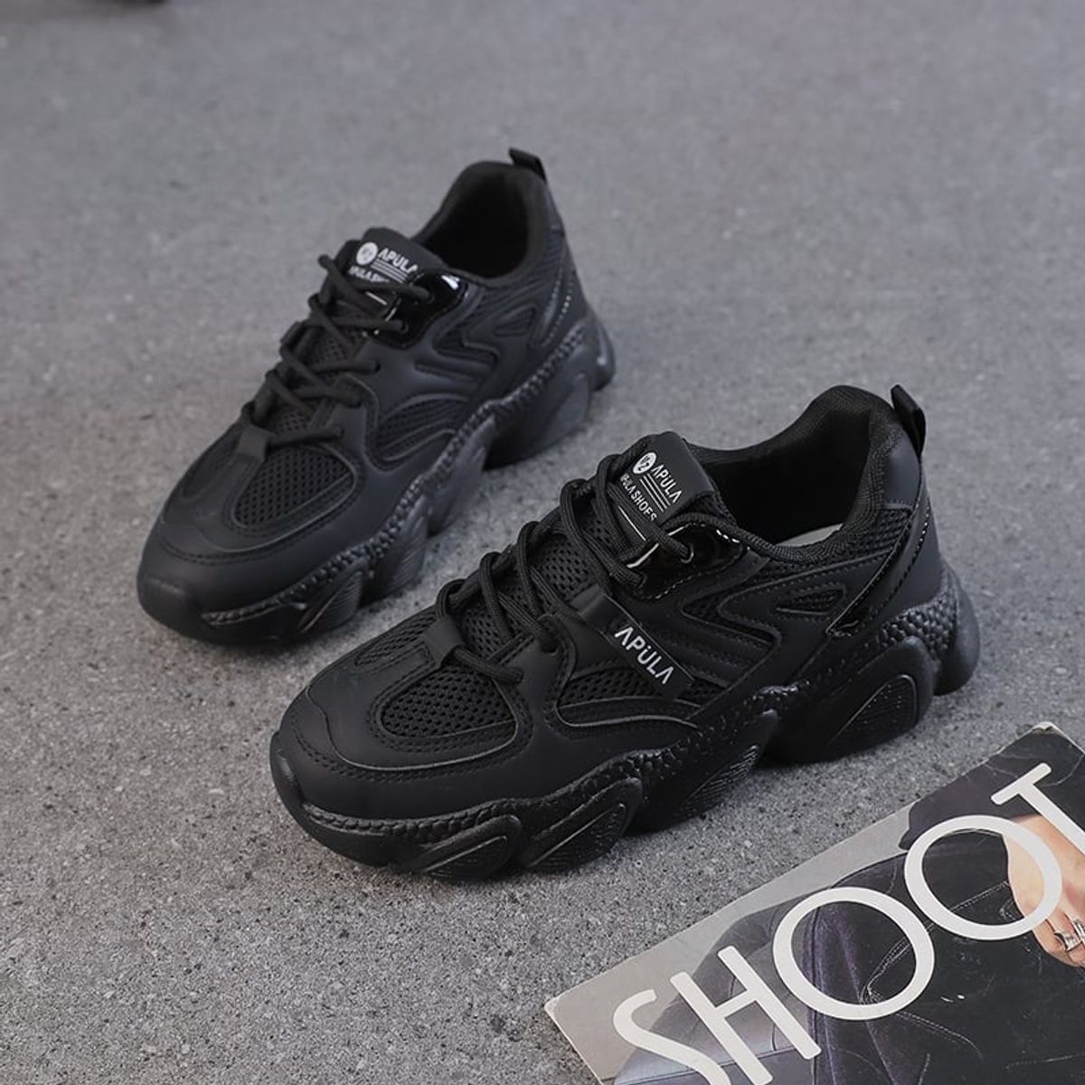 SHANDIAN - Zapatillas Deportivas Plataforma Mujer