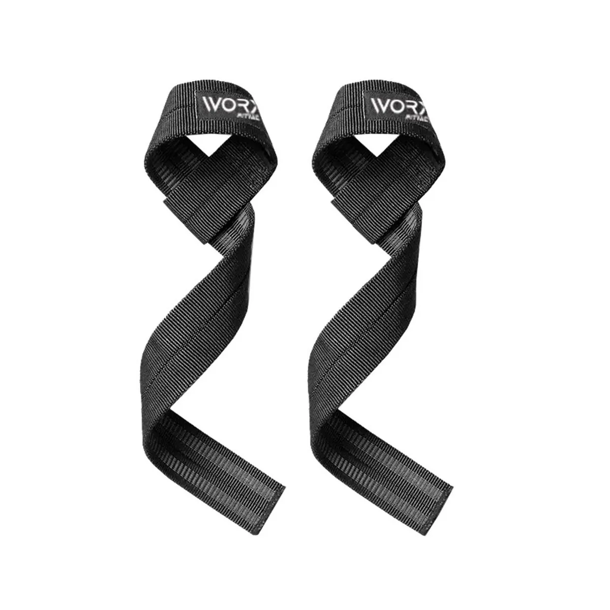 WORX - Straps Correas Levantamiento Pesas Gym Set 2 - Negro