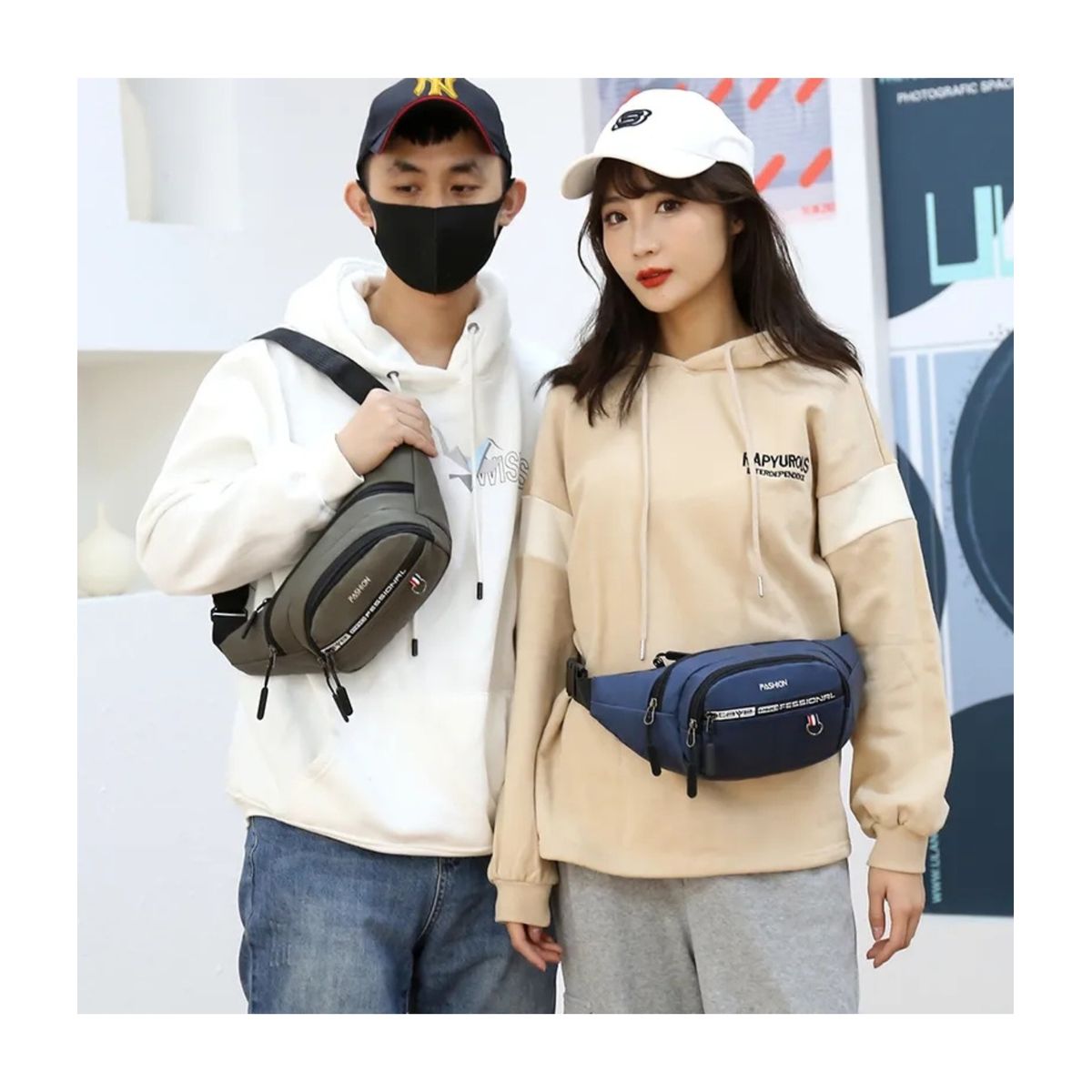 GENERICO - Banano Bolso Deportivo Riñonera Casual Unisex Uso Diario