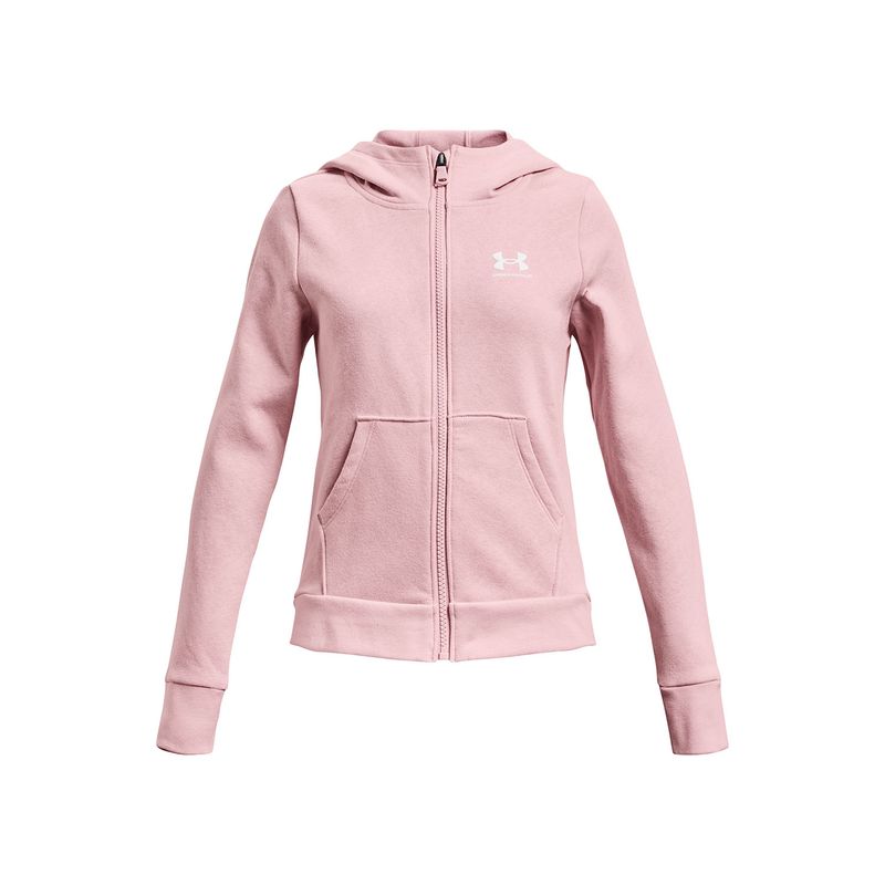 UNDER ARMOUR - Polerón Niña Rival Flc Lu Fz Hdie Rosa UNDER ARMOUR