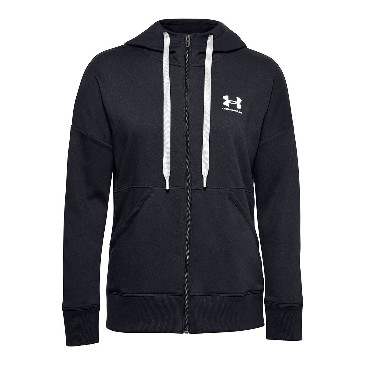 UNDER ARMOUR - Polerón Mujer Rival Fleece Fz Hood Negro UNDER ARMOUR