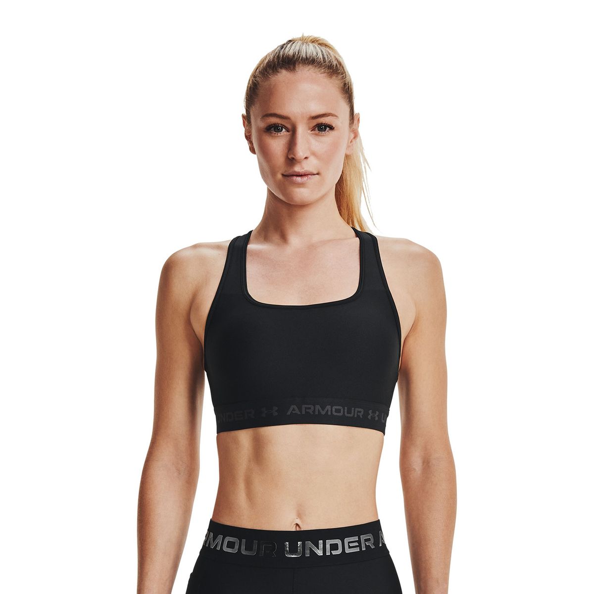 UNDER ARMOUR - Peto Mujer Ua Crossback Mid Bra Negro UNDER ARMOUR