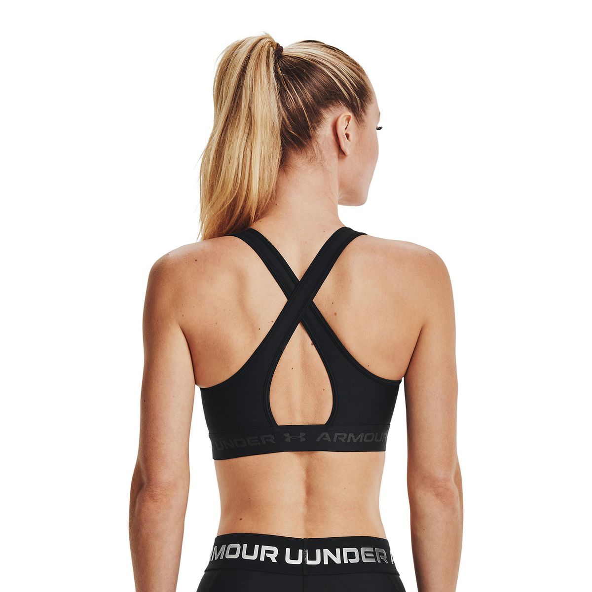 UNDER ARMOUR - Peto Mujer Ua Crossback Mid Bra Negro UNDER ARMOUR
