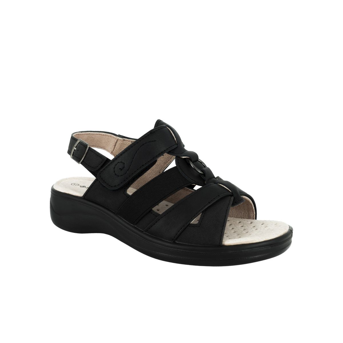 PASSER - Sandalia Mujer Negro Montes Passer