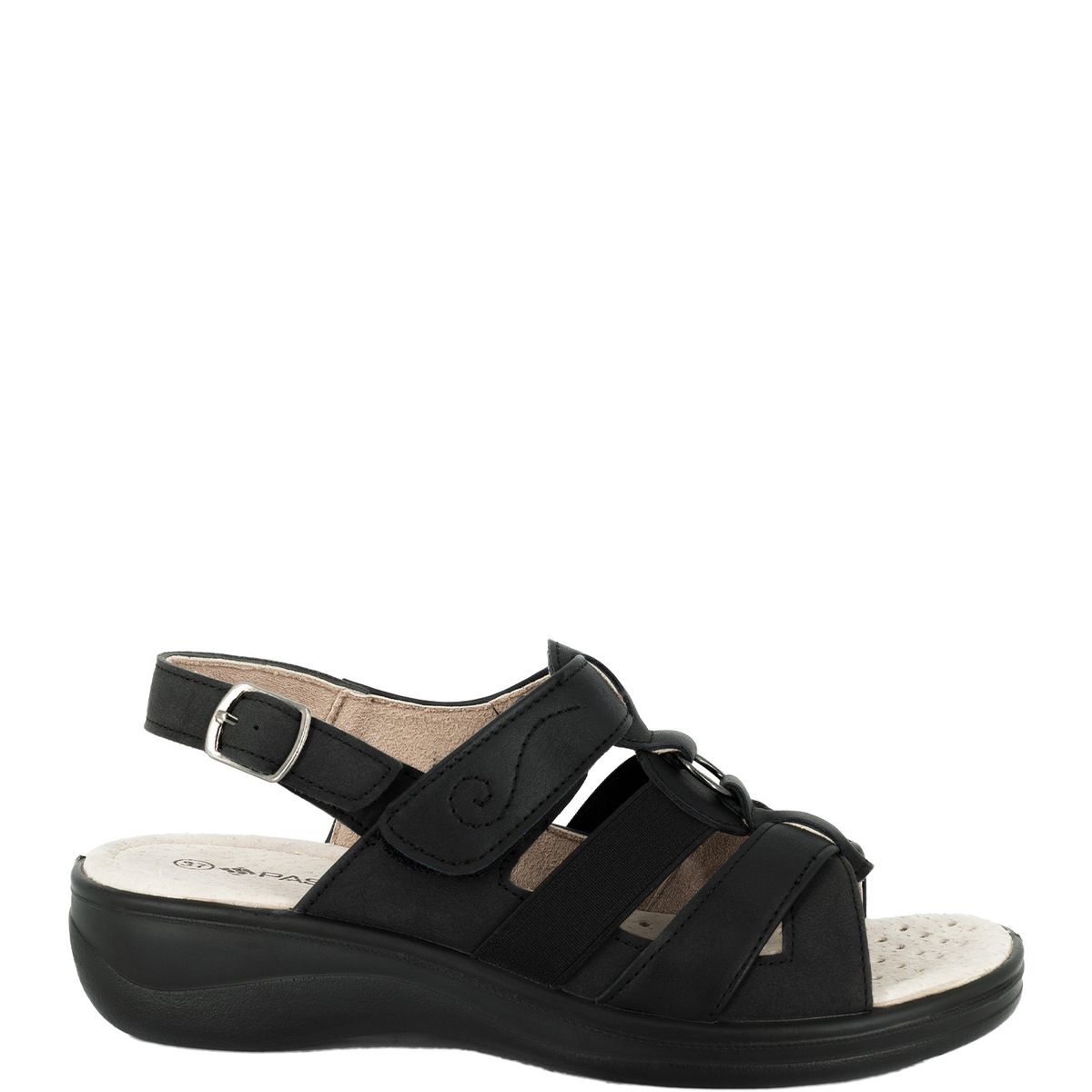 PASSER - Sandalia Mujer Negro Montes Passer