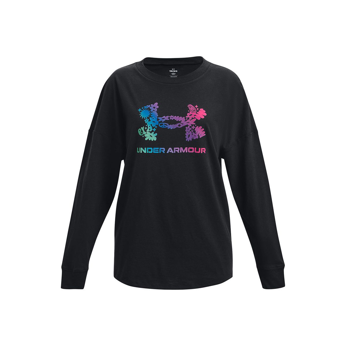UNDER ARMOUR - Polera M/L Niña Grvy Grdient Logo Ls Negro UNDER ARMOUR