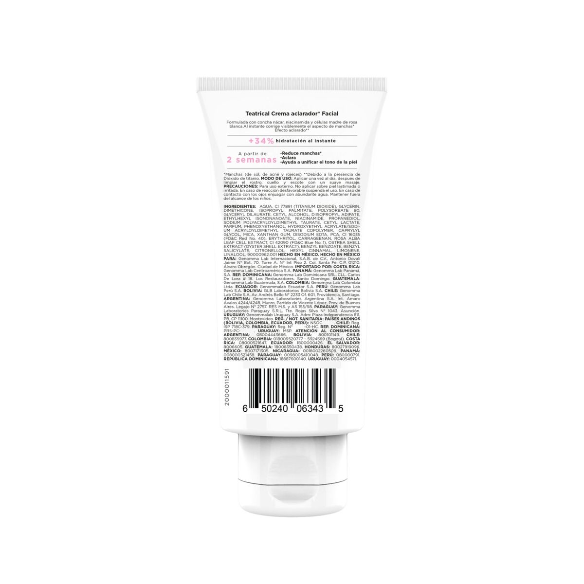 TEATRICAL - Teatrical Aclaradora Facial 75 ml