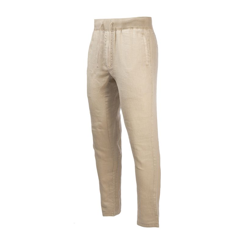 ROCKFORD - Pantalón Lino Orgánico Lisboa Beige Hombre ROCKFORD