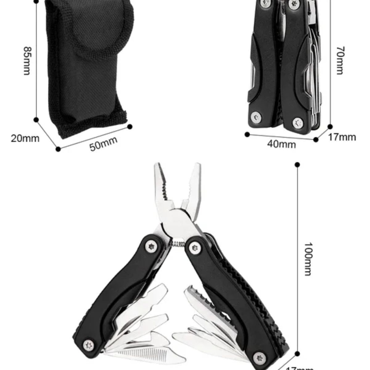 GENERICO - Alicate Herramienta Multifuncional Para Camping 10 En 1