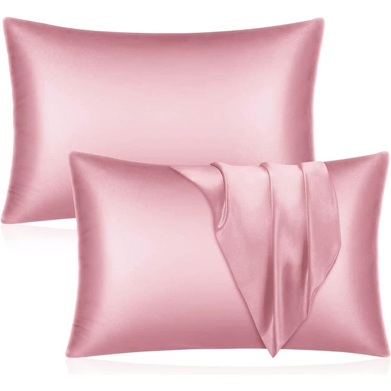 GENERICO - FUNDA KING SEDA PREMIUM ROSA 50 X 80cm..