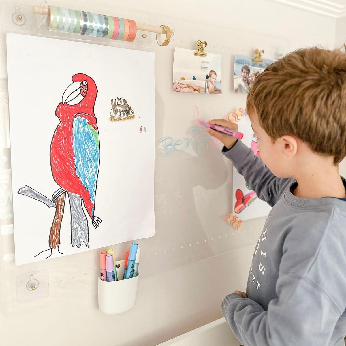 GIROM - Panel  pizarra de acrílico 80x60cm - Negro