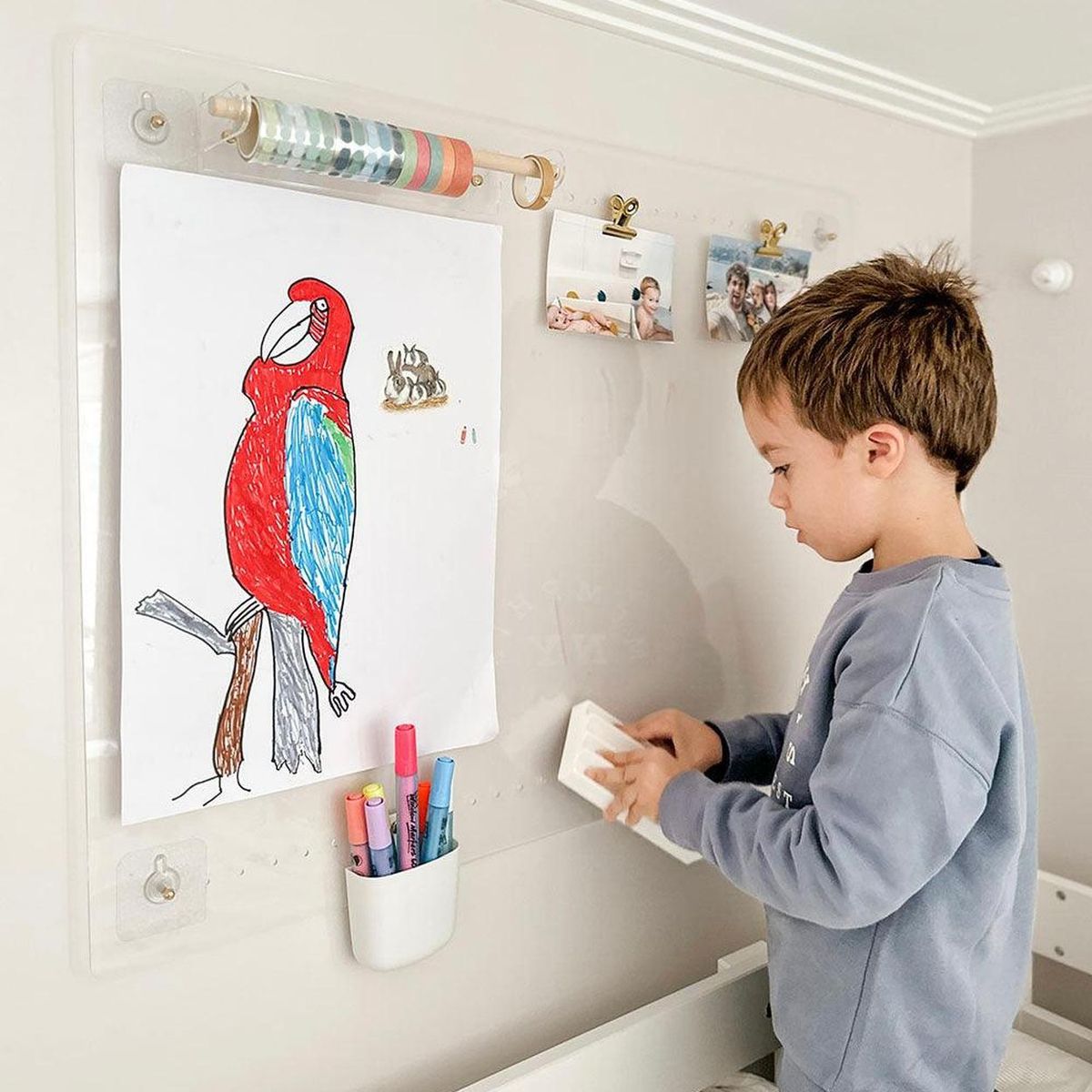 GIROM - Panel  pizarra de acrílico 80x60cm - Negro