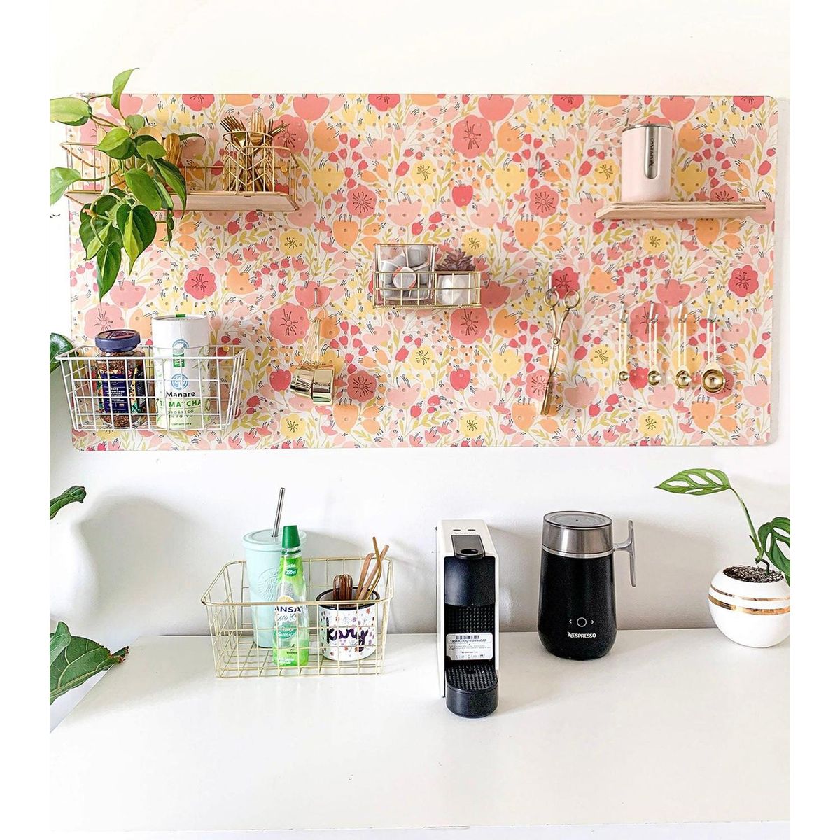 GIROM - Panel organizador de pared acrilico Primavera 100x60cm