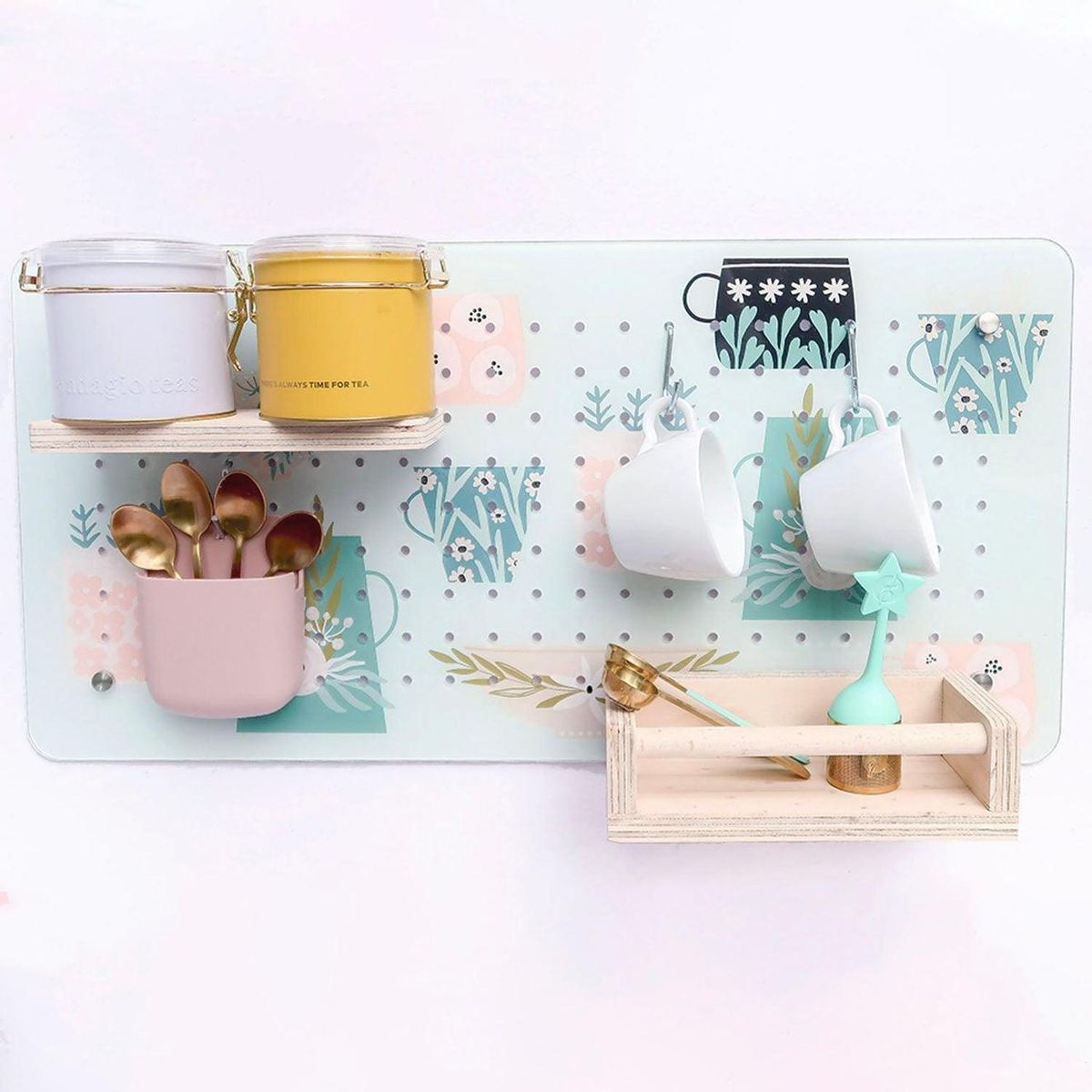 GIROM - Panel organizador de pared acrilico Hora de te 60x50cm