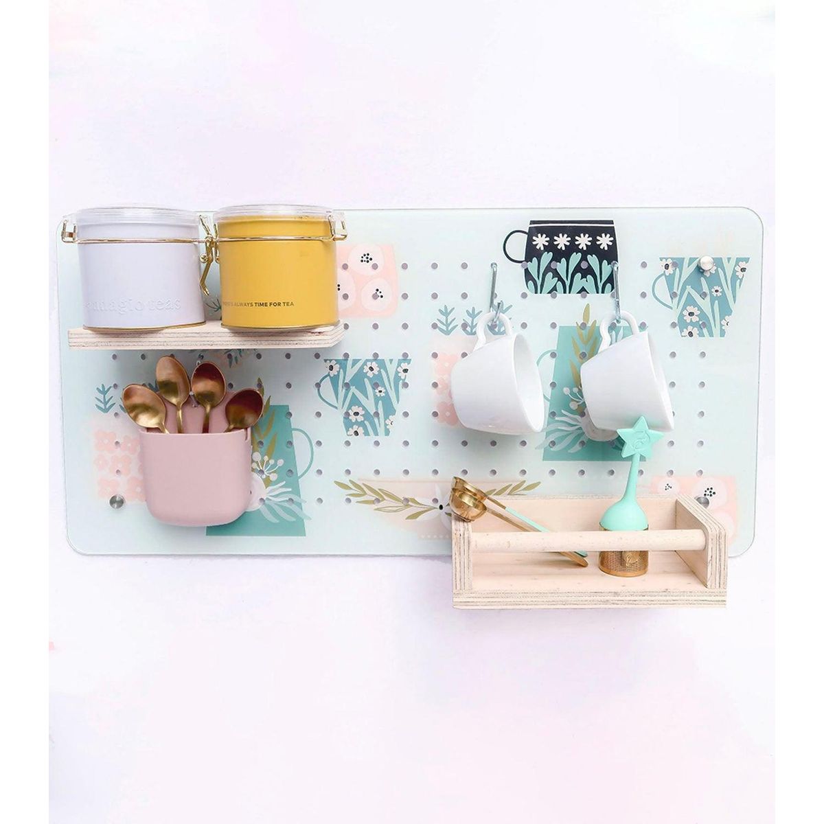 GIROM - Panel organizador de pared acrilico Hora de te 60x50cm