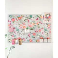 GIROM - Panel organizador de pared acrilico Margarita gris 100x60cm