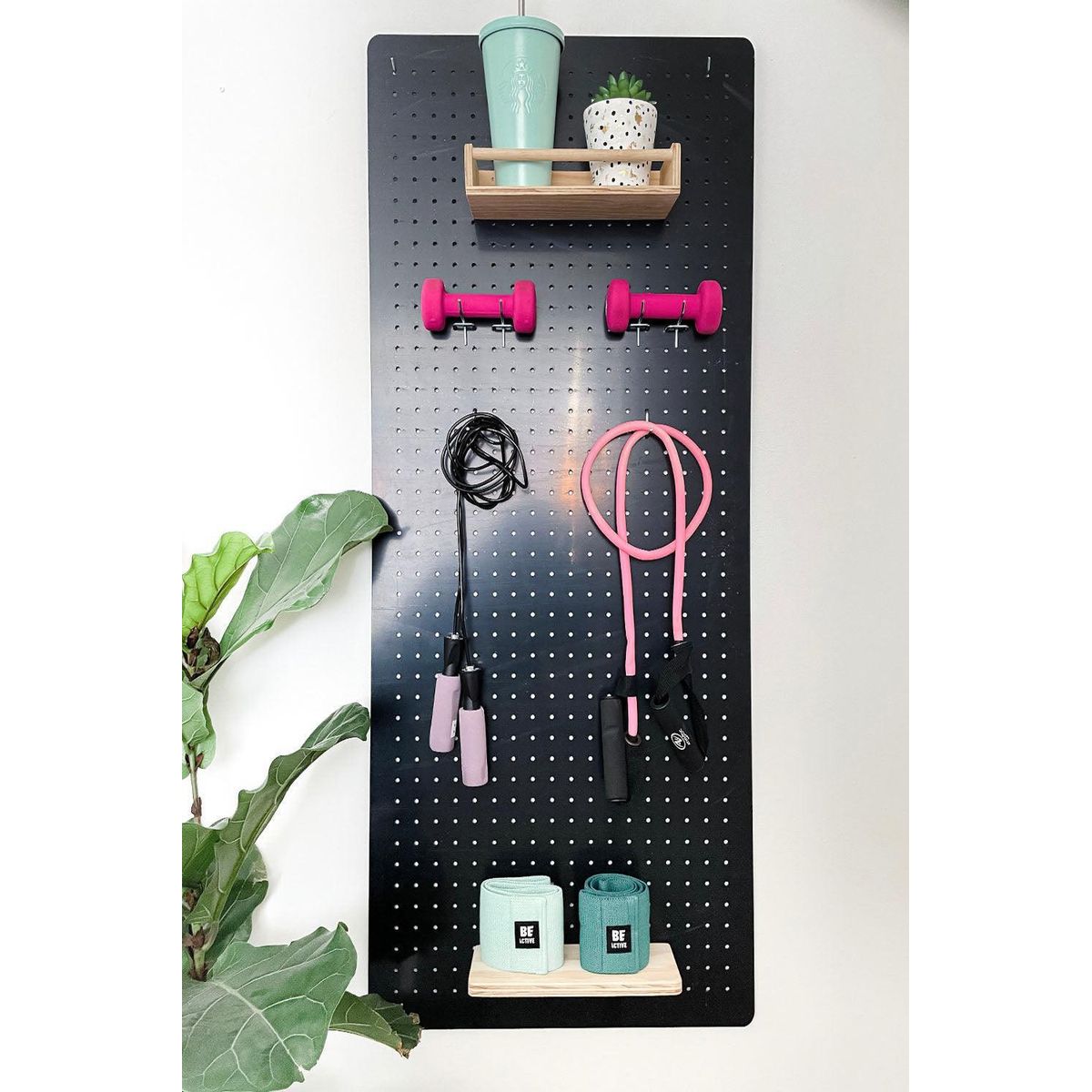 GIROM - Panel organizador de pared acrilico negro 60x50cm.