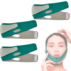 GENERICO - Pack X3 Faja Mentonera Papada Modelador Facial Mejillas