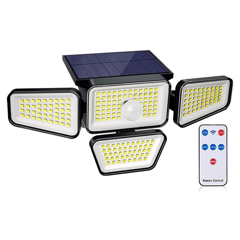 MAXWELL - Foco Led Solar Exterior Sensor 4 Direcciones - Amarillo