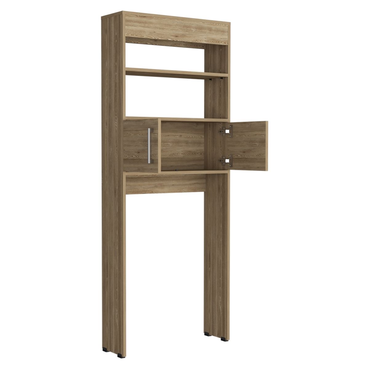 FMFURNITURE - Optimizador De Baño Con 2 Puertas - Café claro 160x62.4x20.3 cm