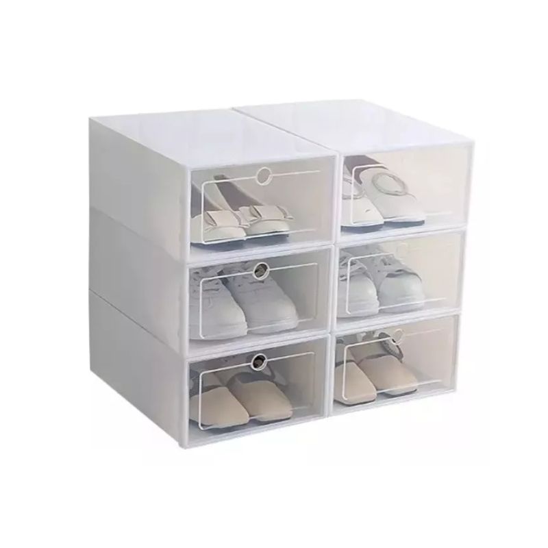 GENERICO - Cajones Organizadores De Zapato Apilable Pack 6 Unidades