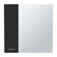 Botiquin 2 Puertas Con Espejo - Negro 60x60x14.9 cm