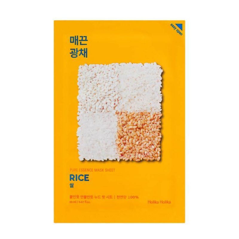 HOLIKA HOLIKA - Mascarilla de Algodón Coreana Pure Essence Mask Sheet Rice