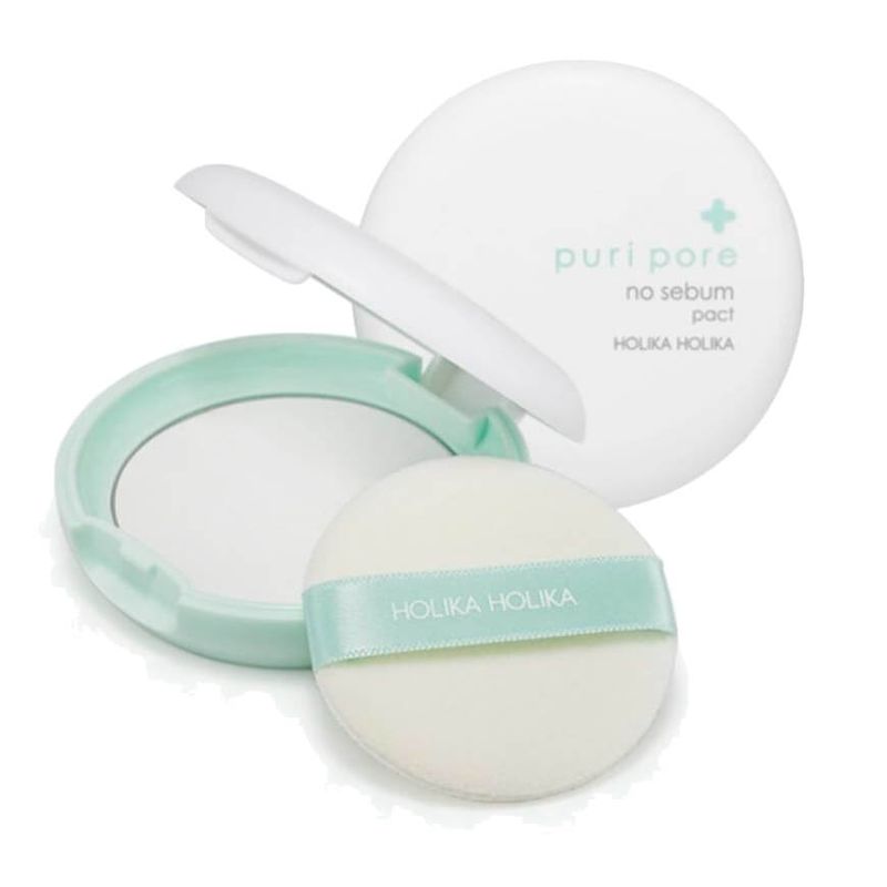 HOLIKA HOLIKA - Polvo Compacto Coreano Puri Pore No Sebum Pact Matificante.