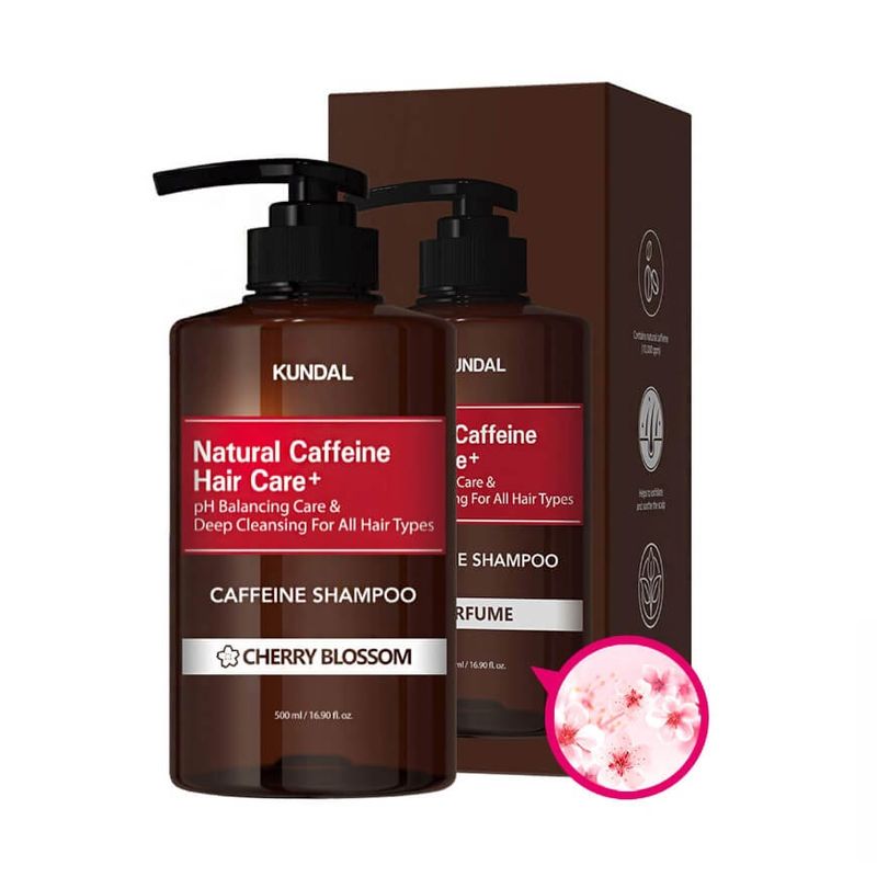 KUNDAL - Shampoo Coreano Scalp Anti-hairloss Cherry Blossom con Cafeína.