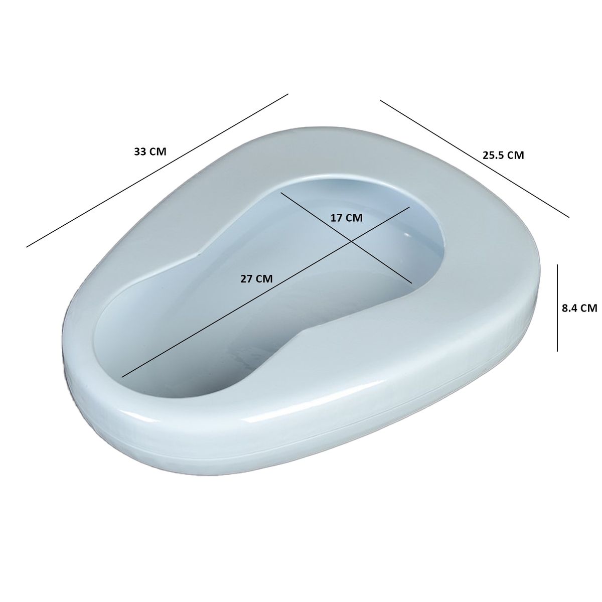 LUMAX - Chata Anatomica Bandeja Urinaria Para Enfermo O Adulto Mayor