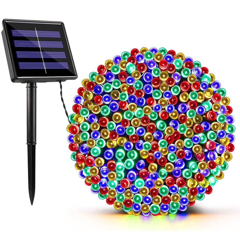 GENERICO - Guirnalda solar 20 Metros 200 luces Led Multicolor navidad