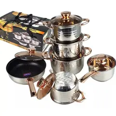 GENERICO - Juego De Ollas 12 Piezas Engelberg