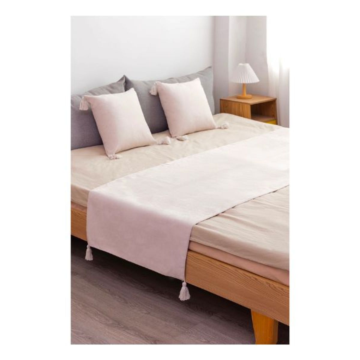 GENERICO - Piecera de Lino 2 Plazas 70 x 210 cm Crema