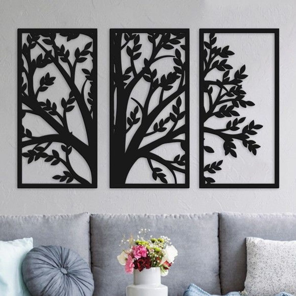 GENERICO - CUADRO DECORATIVO ARBOL DE LA VIDA ARTESANAL 50x30cm cu