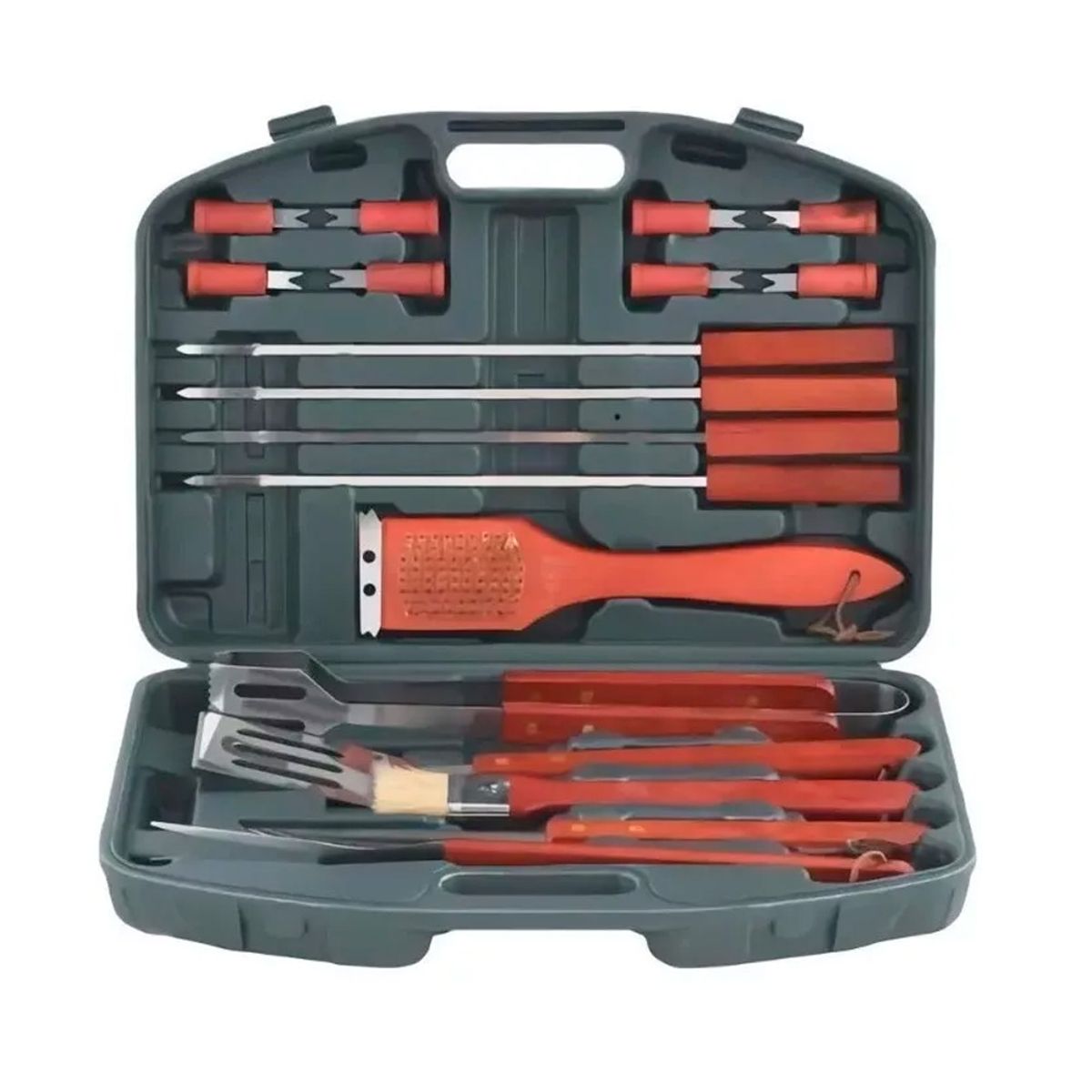 GENERICO - Kit De Herramientas Para Asado 18 Piezas Con Maleta