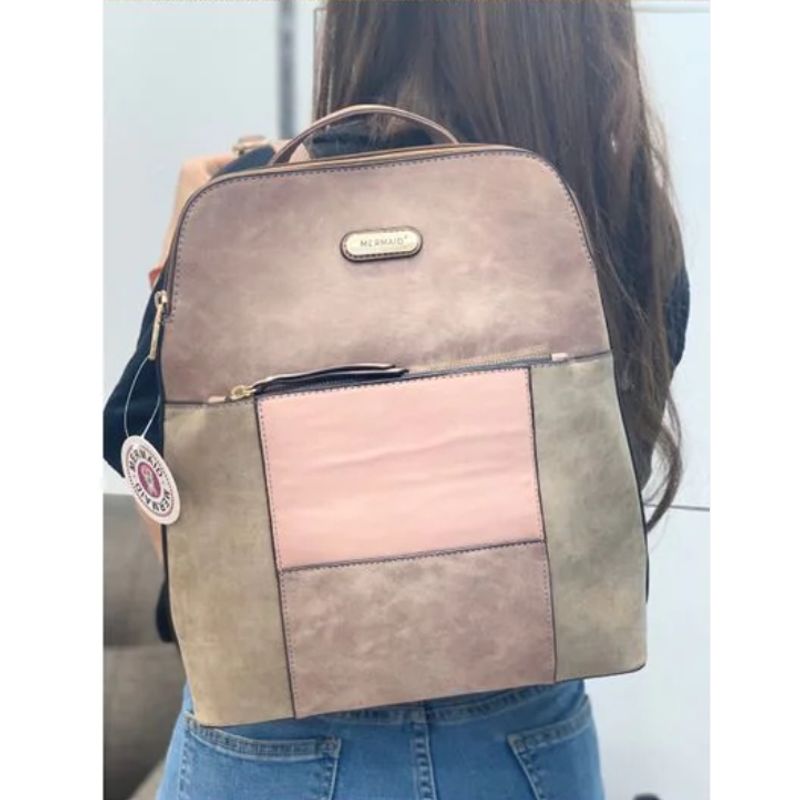 GENERICO - Mochila Eco cuero Palo De Rosa