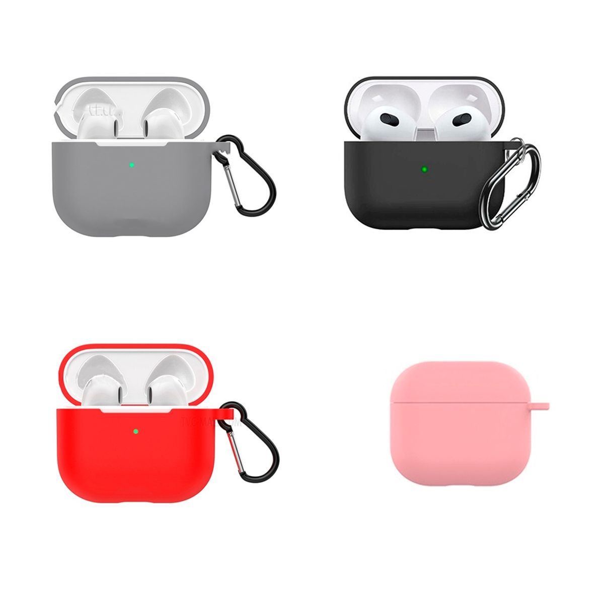 GENERICO - Carcasa Funda Silicona Para AirPods 3 Rojo