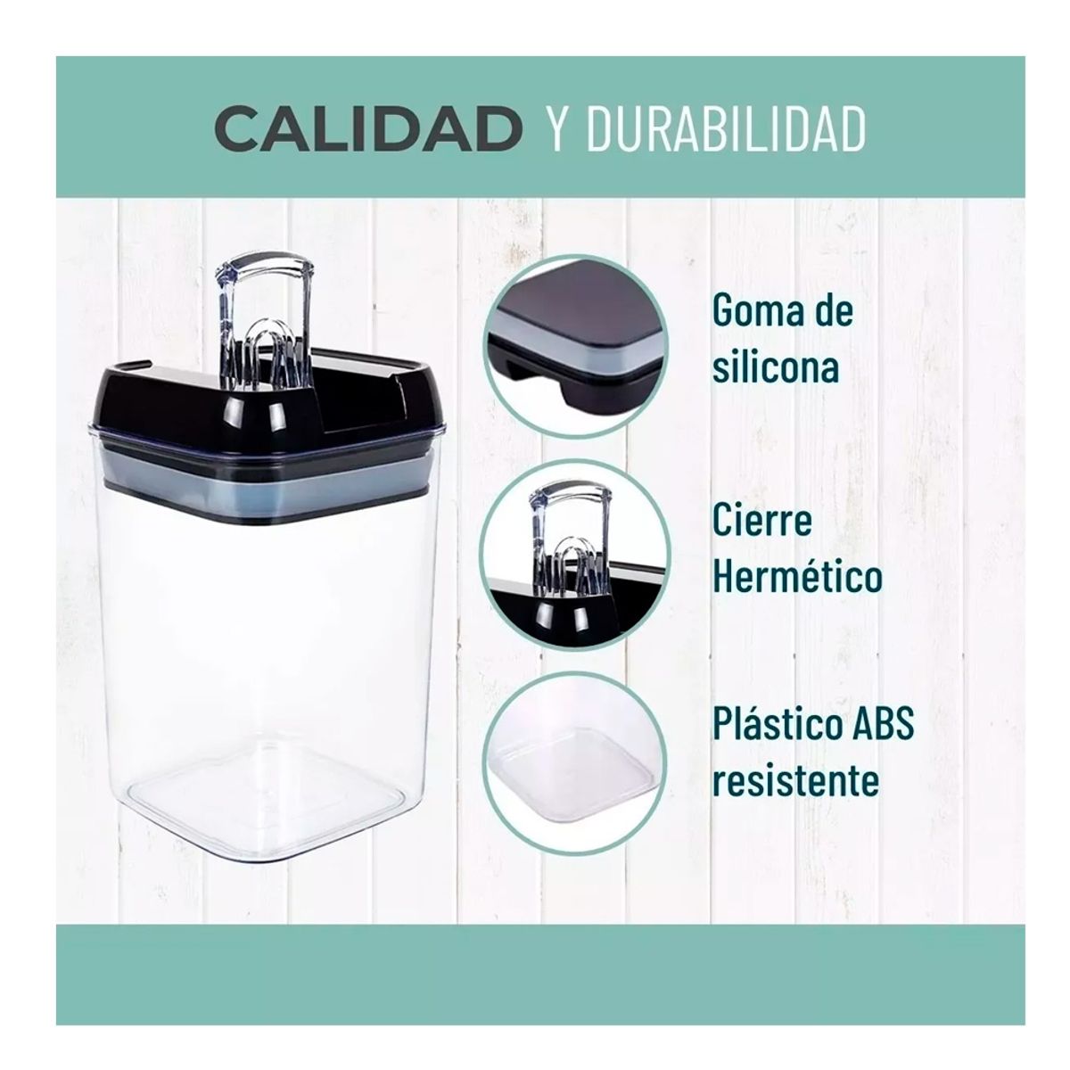 IRM - Set 5 Contenedores Alimento Hermeticos Apilable Cierre Fácil