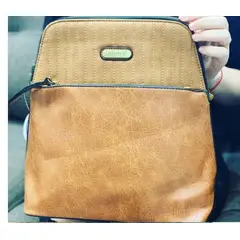 GENERICO - Mochila Eco cuero Café Oscuro Casual
