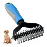 Cepillo Rastrillo Quita Nudos Deslanador Mascotas Celeste