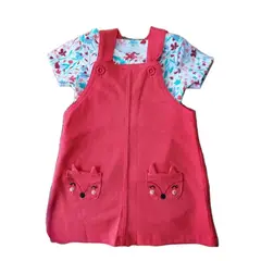 TEDMIMAK - Conjunto 2 Piezas Bebé Niña Zorro Flores 100% Algodón