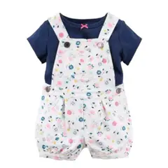 TEDMIMAK - Conjunto 2 Piezas Bebé Niña Florecitas 100% Algodón