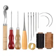 KUANGYE - Kit De Costura Para Manualidades De Cuero Hilo Encerado Diy