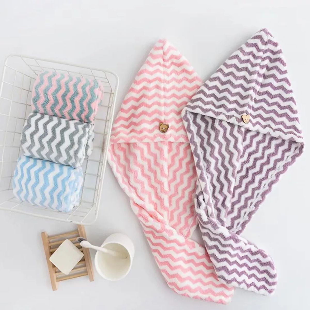 EVERSO - Toalla De Microfibra Turbante Cabello Secado Rapido