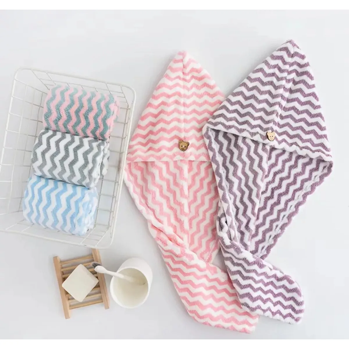 EVERSO - Toalla De Microfibra Turbante Cabello Secado Rapido