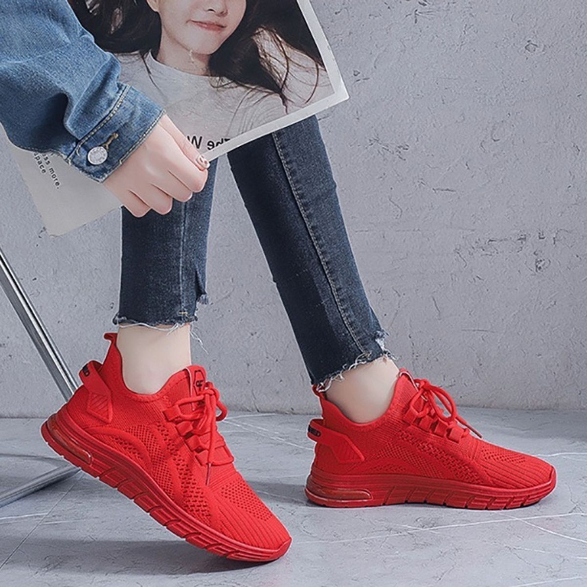 VATYERTY - Zapatos De Tenis Antideslizantes Elásticos Para Mujer