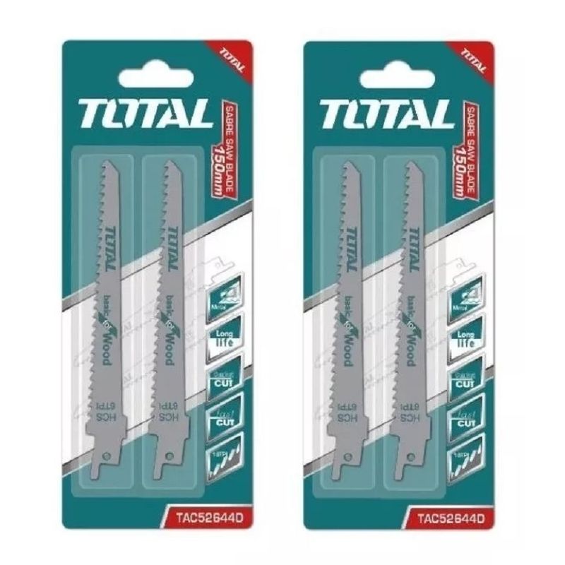 TOTAL - 4 Hojas Para Sierra Sable, Uso En  Madera, marca TOTAL