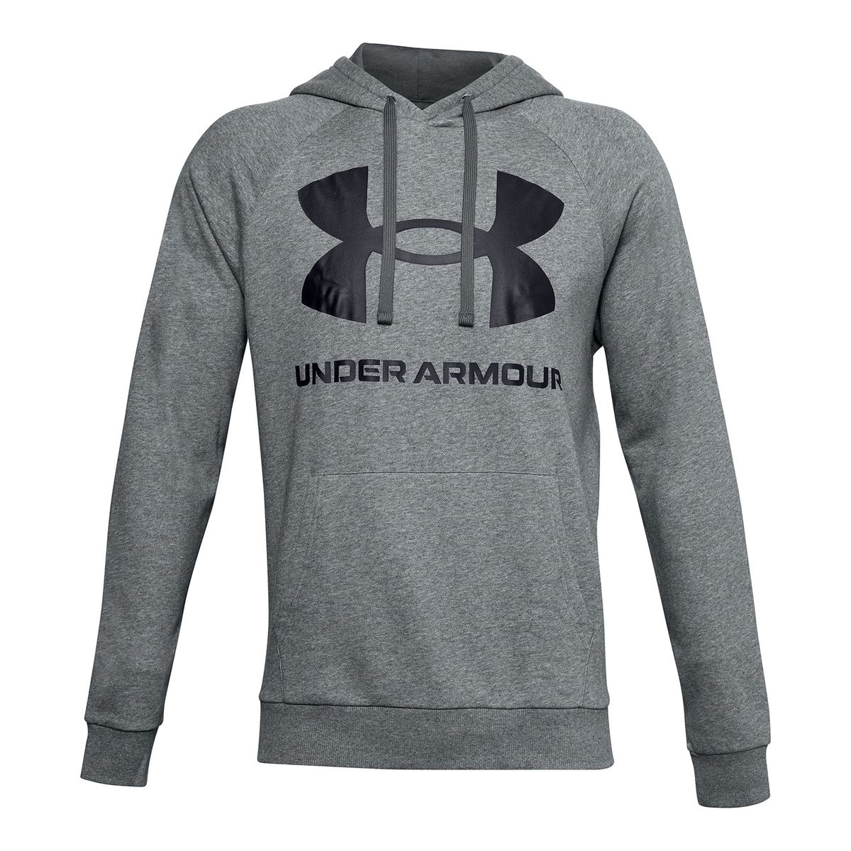 UNDER ARMOUR - Polerón Hombre Rival Fleece Bi L Hd Gris UNDER ARMOUR