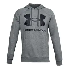 UNDER ARMOUR - Polerón Hombre Rival Fleece Bi L Hd Gris