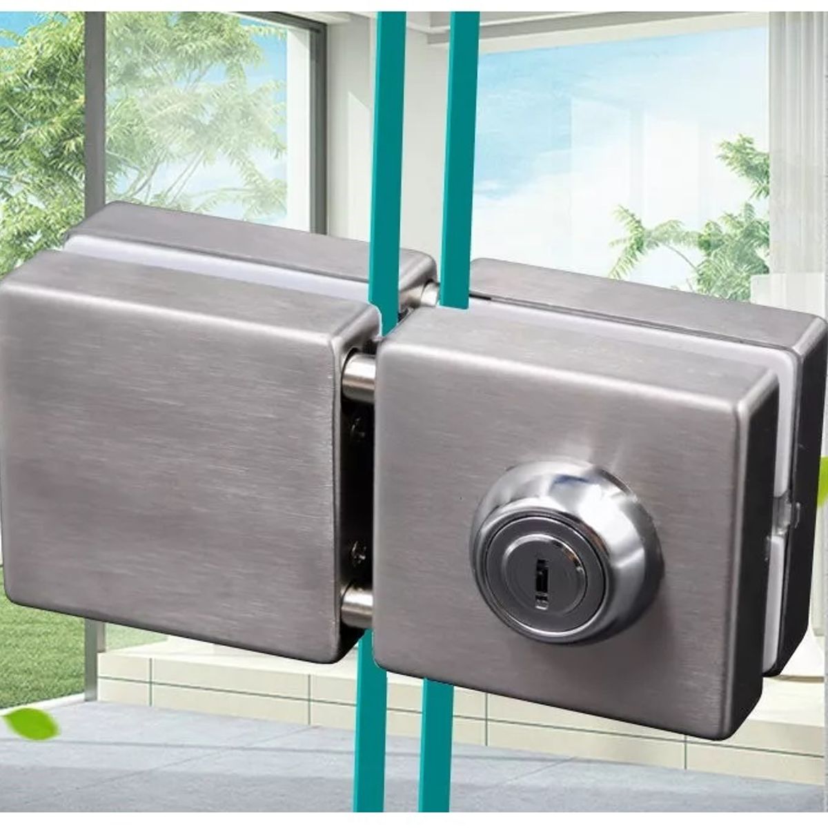 GENERICO - Cerradura Puerta Vidrio De 8 A 12mm Llave Pestillo C V A V